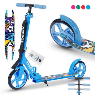 Arebos  Trottinette Kickroller Cityroller enfants adultes Trottinette Bleu 