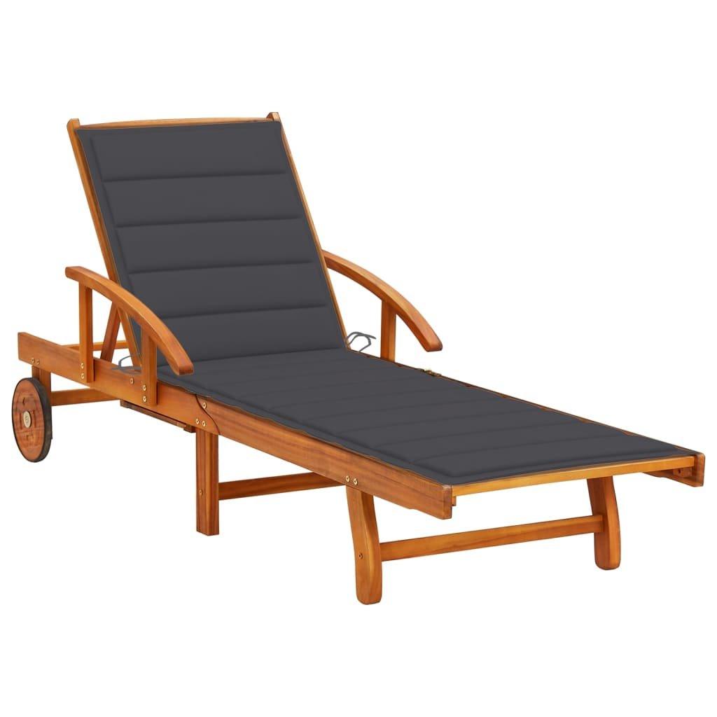 VidaXL Chaise longue bois d'acacia  