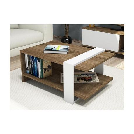 Vente-unique Table basse Double plateau Naturel etDAZEA  