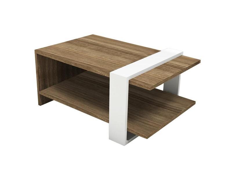 Vente-unique Table basse Double plateau Naturel etDAZEA  