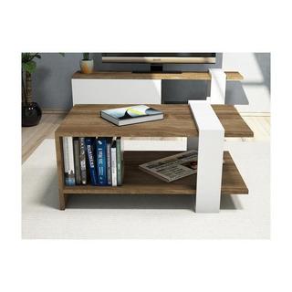 Vente-unique Table basse Double plateau Naturel etDAZEA  