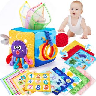 Activity-board  Tissue Box Toy Sensory, Tissue Tücher kontrastierenden Farben Learning Sensory 