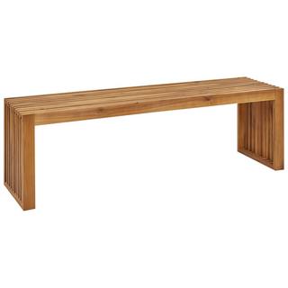 Beliani Lot de 2 bancs de jardin en Acacia Rustique SULZANO  
