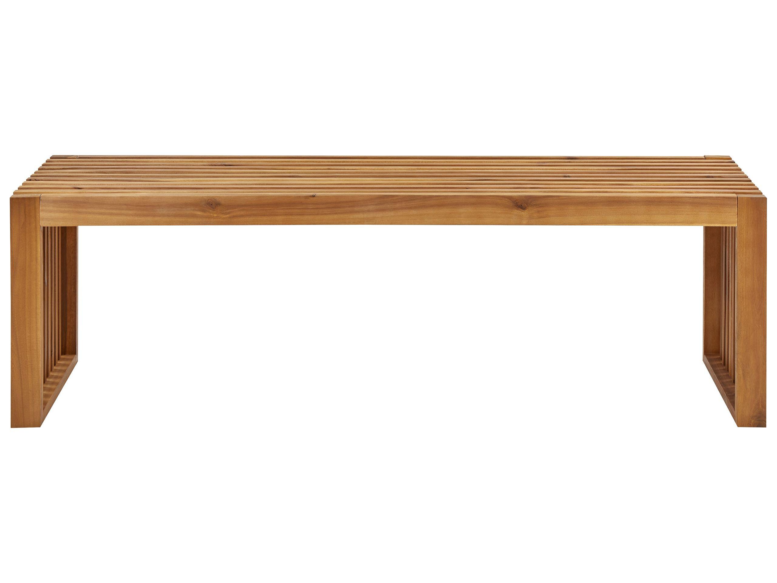 Beliani Lot de 2 bancs de jardin en Acacia Rustique SULZANO  