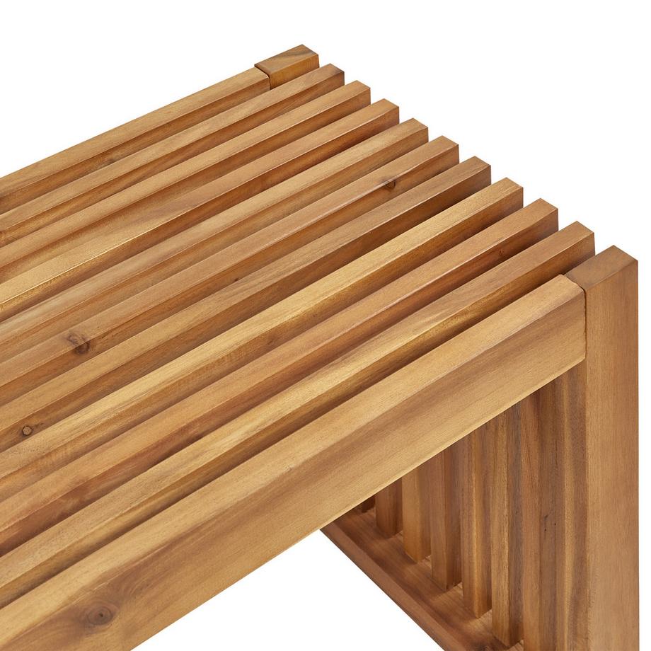 Beliani Gartenbänke 2er Set aus Akazienholz  SULZANO  