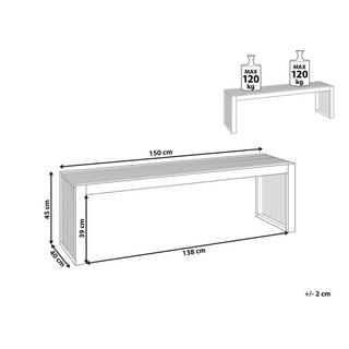 Beliani Set di 2 panche da giardino en Legno d'acacia Rustico SULZANO  