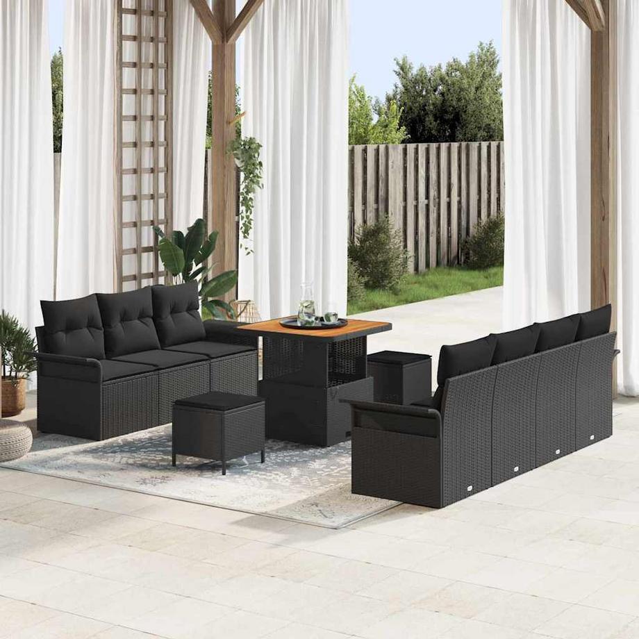 VidaXL Ensemble de canapé de jardin poly rattan  