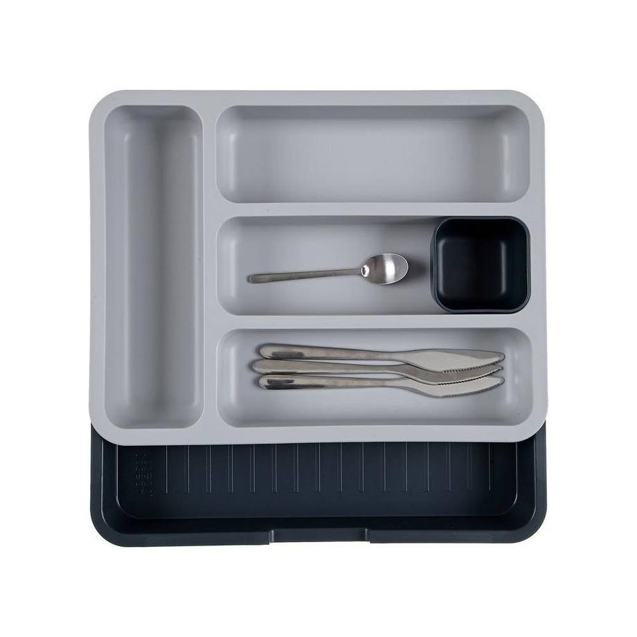 Joseph Joseph Joseph Joseph - Range Couvert Extensible pour Tiroir, Organiseur de tiroir Ajustable - Gris/ Bleu  