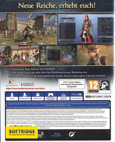 GAME  Dynasty Warriors 9 Empires Standard Englisch PlayStation 4 