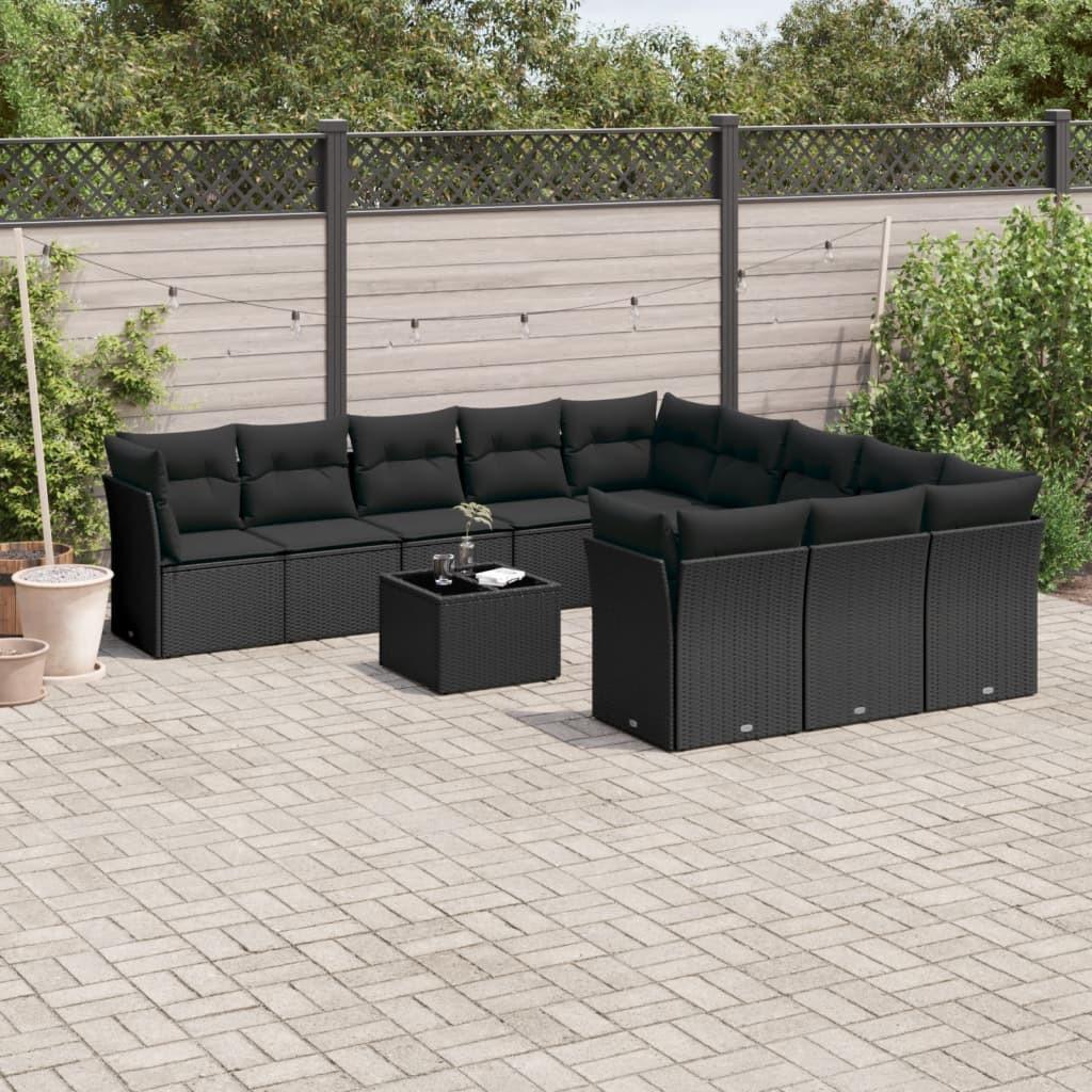 VidaXL set divano da giardino Polirattan  