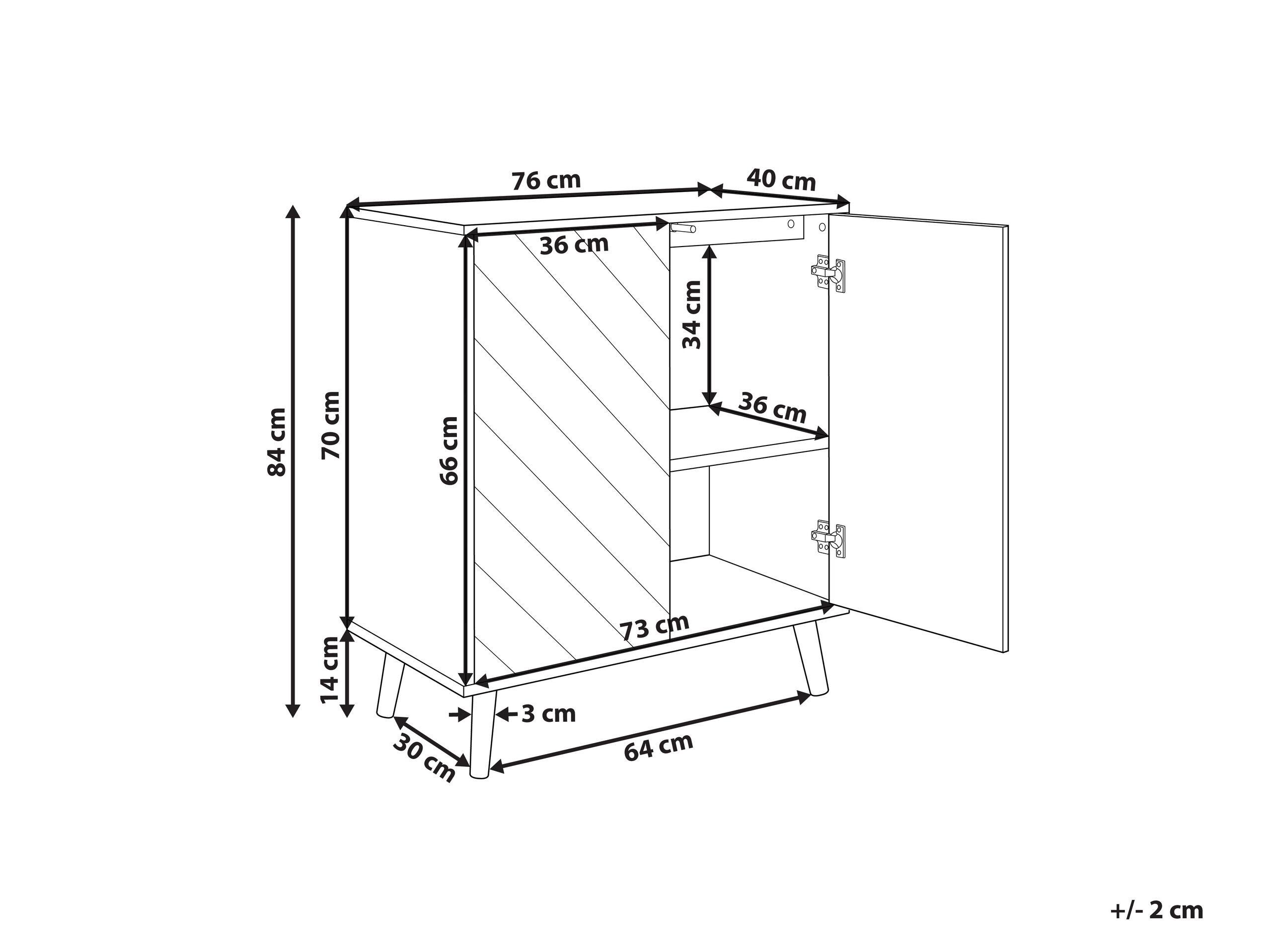 Beliani Armoire en MDF Scandinave BRISTOW  