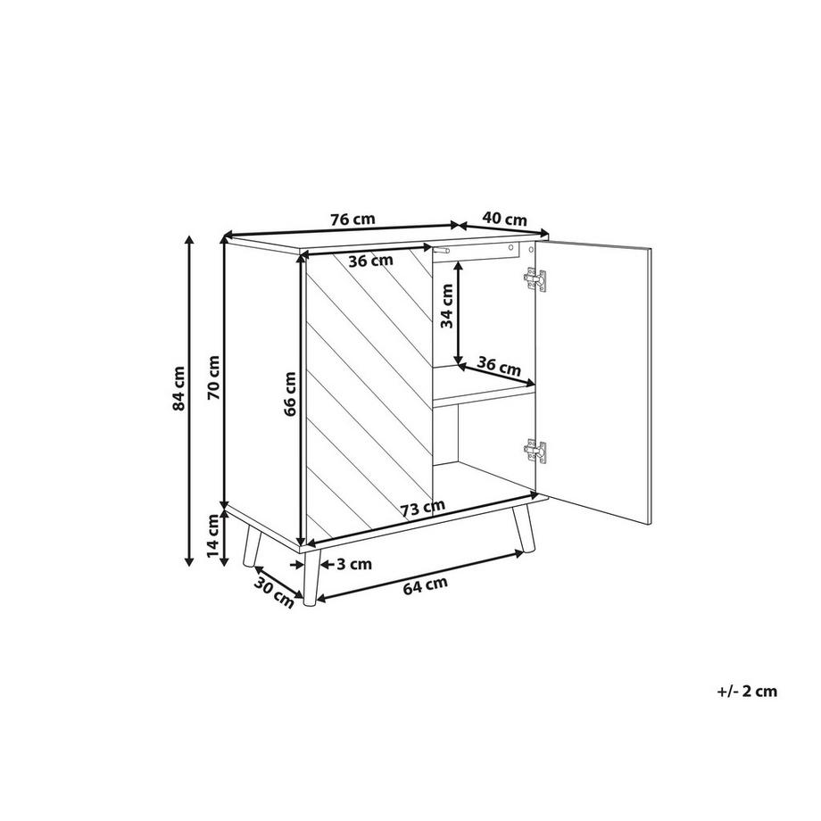 Beliani Schrank aus MDF-Platte Skandinavisch BRISTOW  
