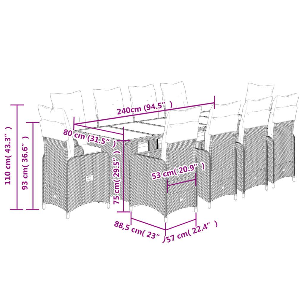 VidaXL set da bistrò Polirattan  