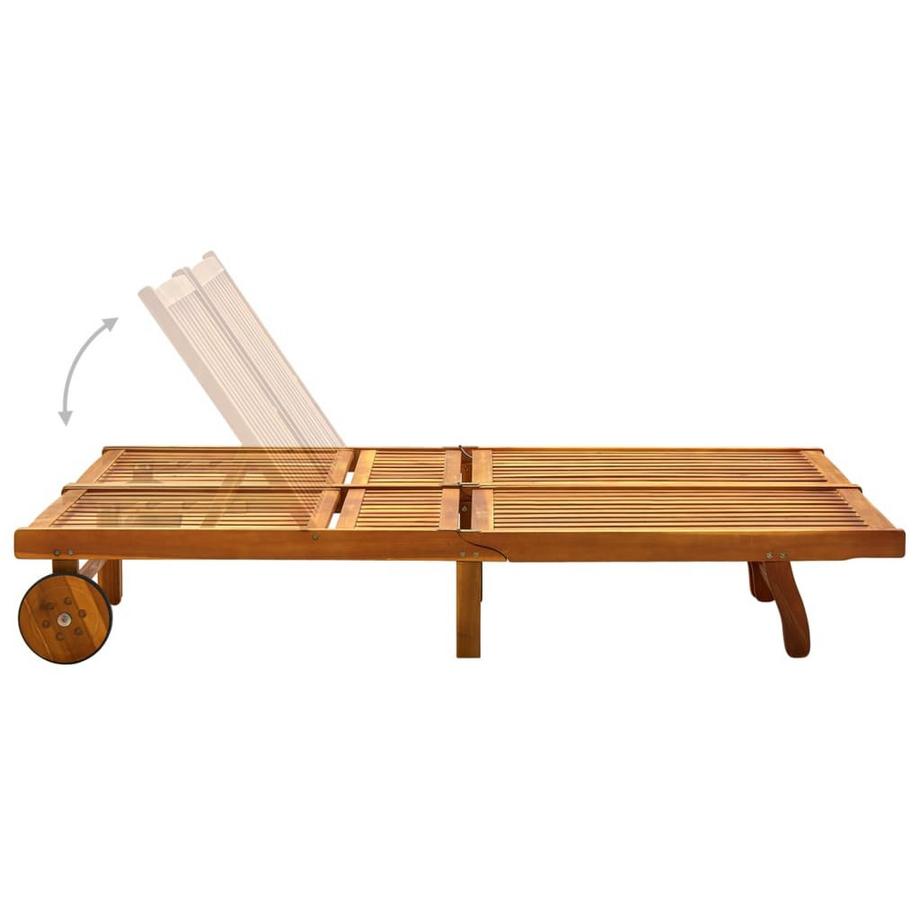 VidaXL Chaise longue bois d'acacia  