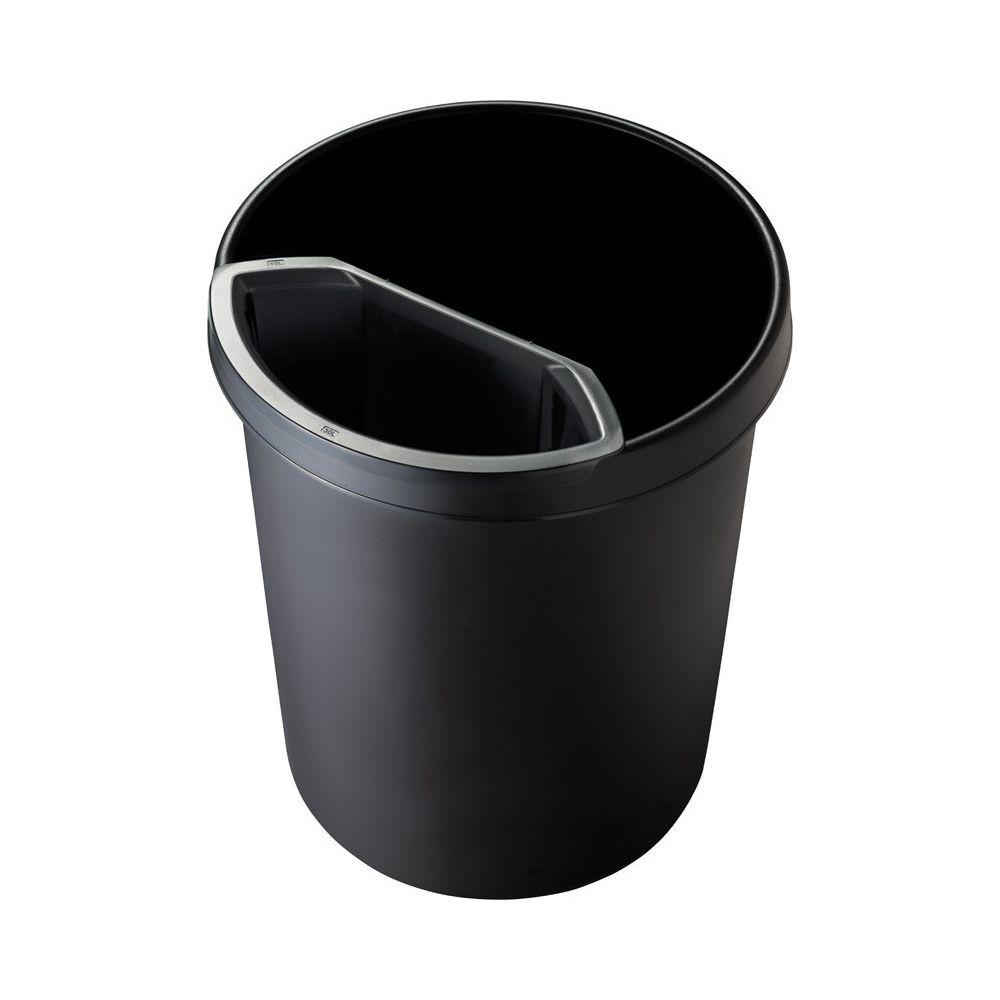 HELIT Corbeille à papier en plastique, capacité 45 l, h x Ø 480 x 390 mm, lot de 2.  