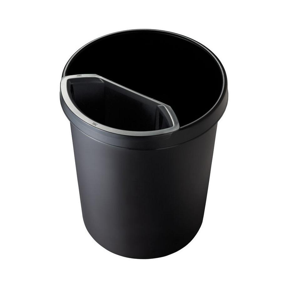 HELIT Corbeille à papier en plastique, capacité 45 l, h x Ø 480 x 390 mm, lot de 2.  