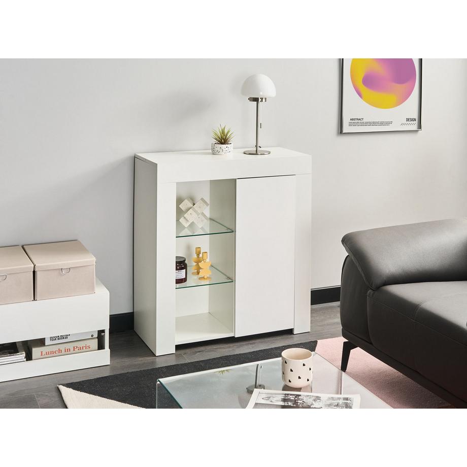 Beliani Sideboard mit LED-Beleuchtung aus MDF-Platte Modern KAMLOOPS  