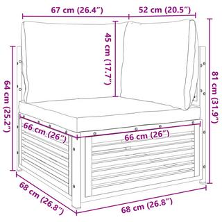 VidaXL Gartensofa akazienholz  