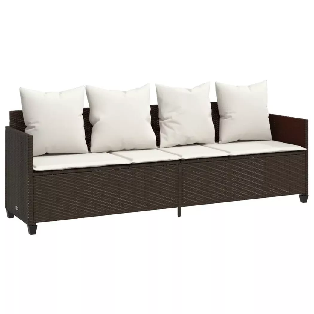 VidaXL - lettino Polirattan, One Size, Marrone
