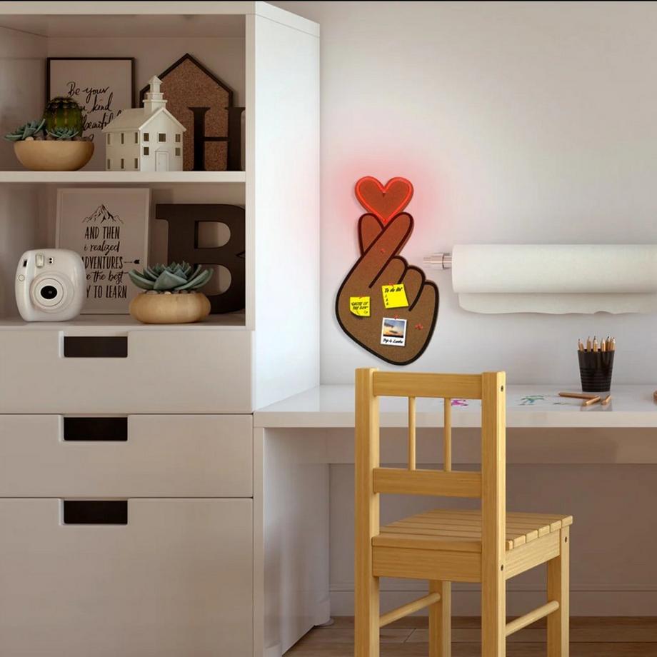 Locomocean  LED Kork-Pinnwand - Fingerherz 