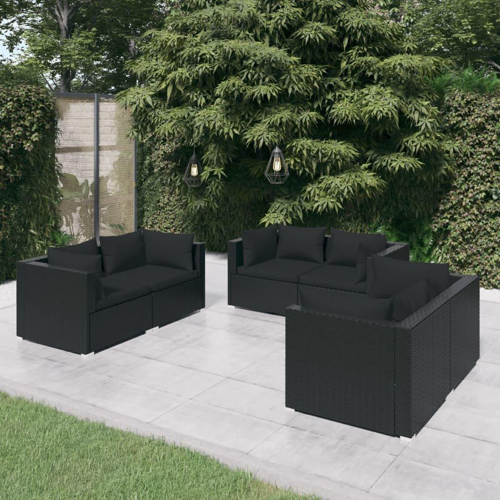 VidaXL set salotto da giardino Polirattan  