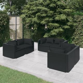 VidaXL set salotto da giardino Polirattan  