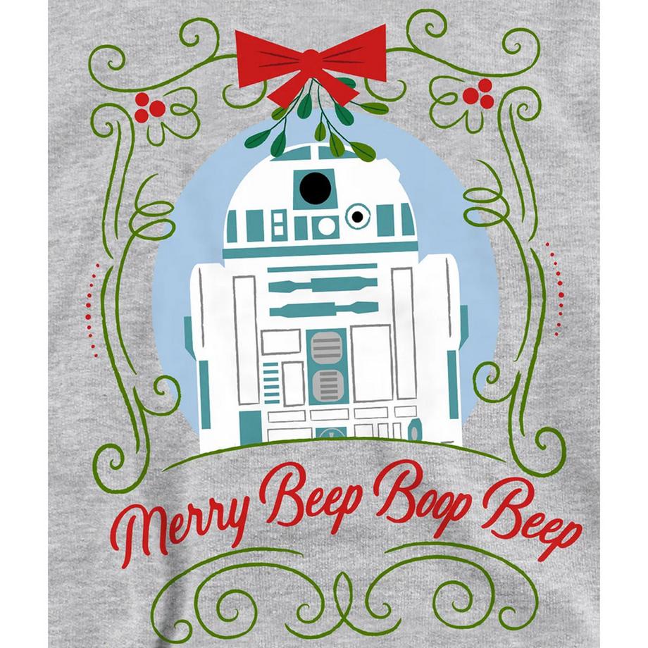 STAR WARS  Merry Beep Boop Beep Felpa Con Cappuccio Natale R2d2 