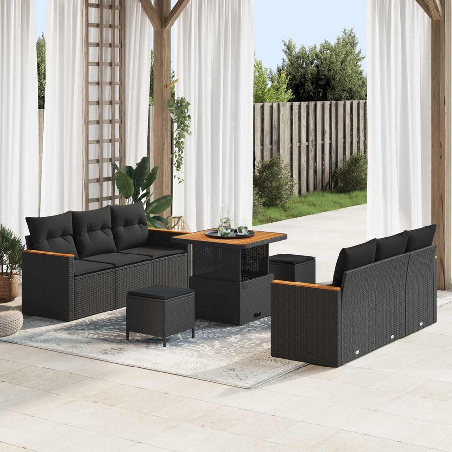 VidaXL Canapé de jardin poly rattan  