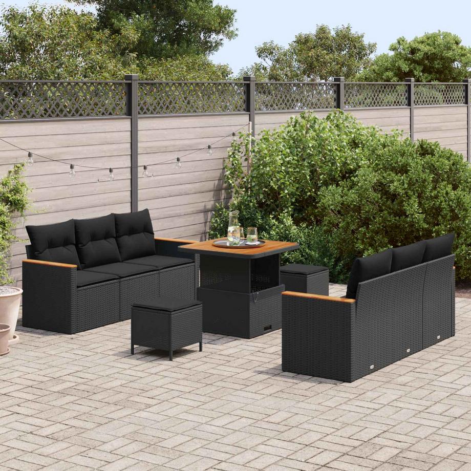 VidaXL Canapé de jardin poly rattan  