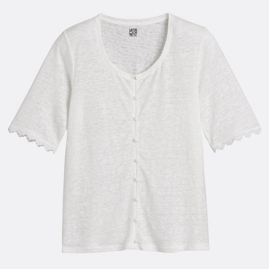 La Redoute Collections Leinenshirt mit kurzen Ärmeln  