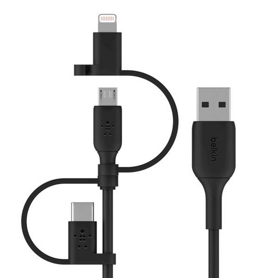 USB vers Micro USB/USB-C/Lightning 1m