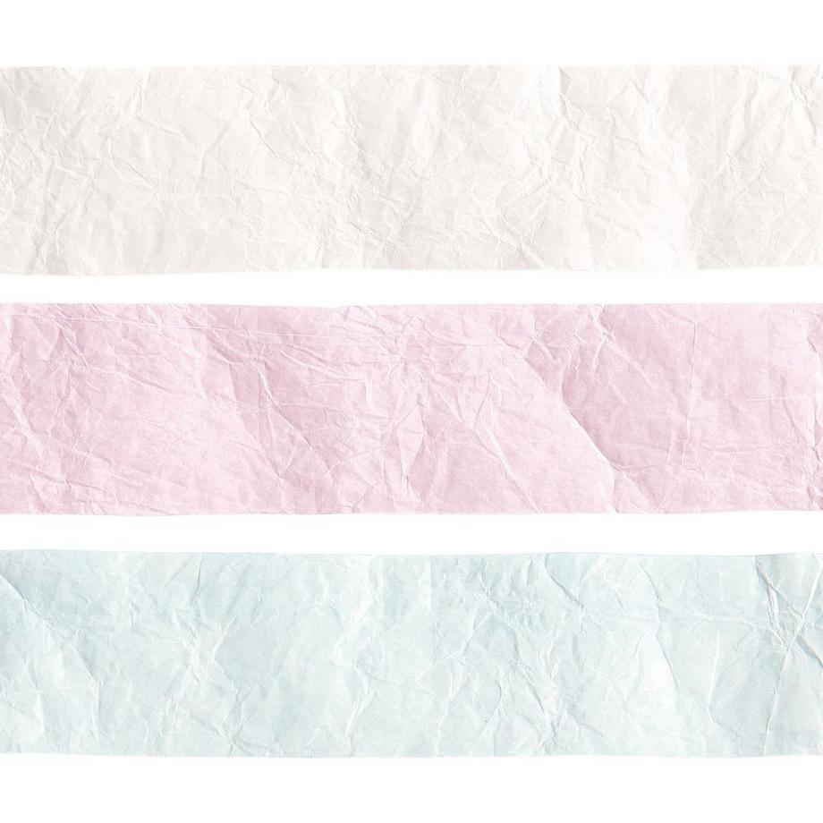 RICO-Design ruban en papier plissé, lot de 3  