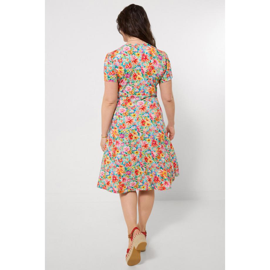 Joe Browns Jersey-Kleid mit Wickelausschnitt und Blumenprint  