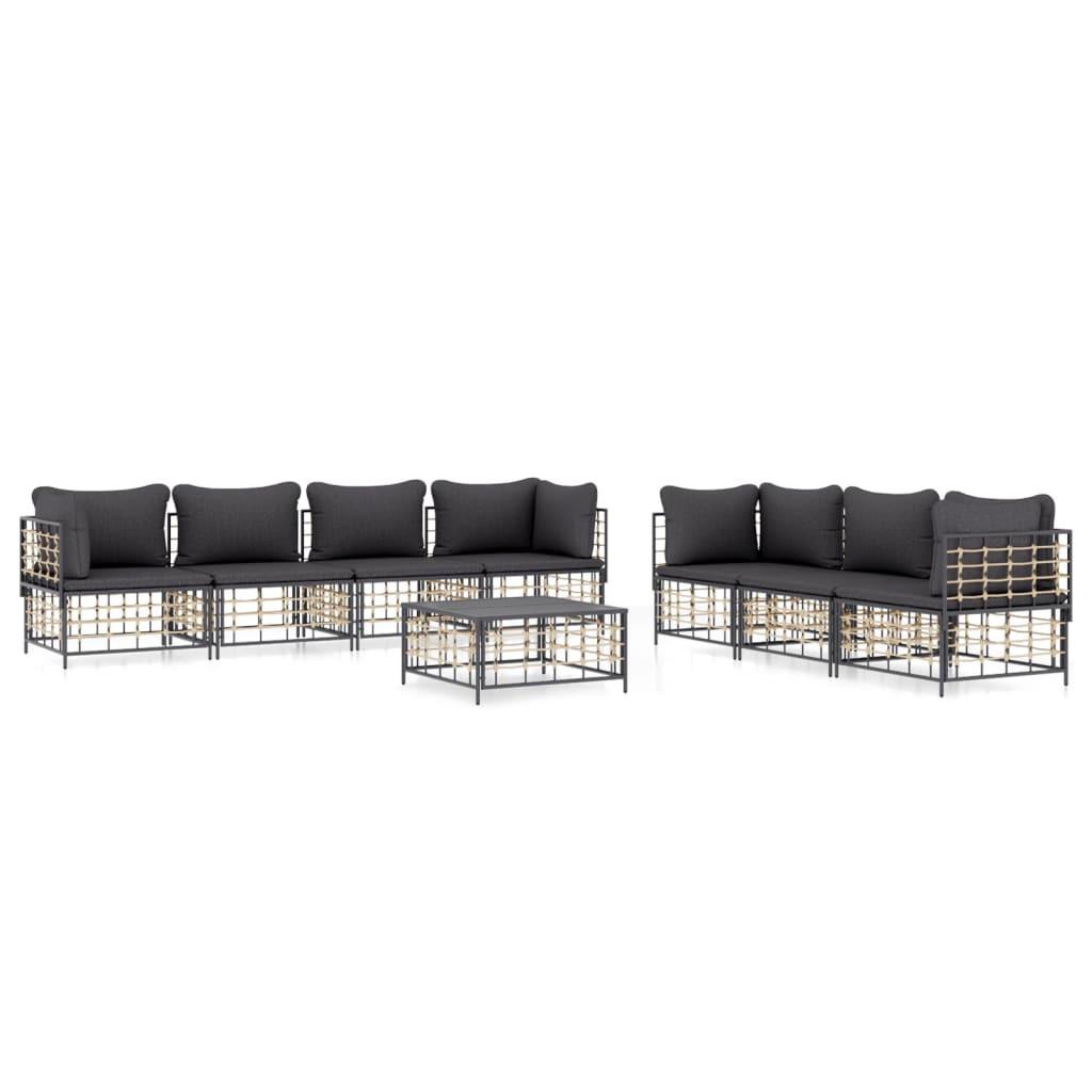 VidaXL Garten lounge set poly-rattan  