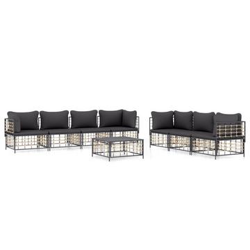 Garten lounge set poly-rattan