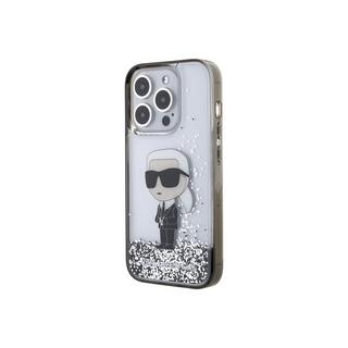 KARL LAGERFELD  Coque iPhone 15 Pro Glitter Ikonik 