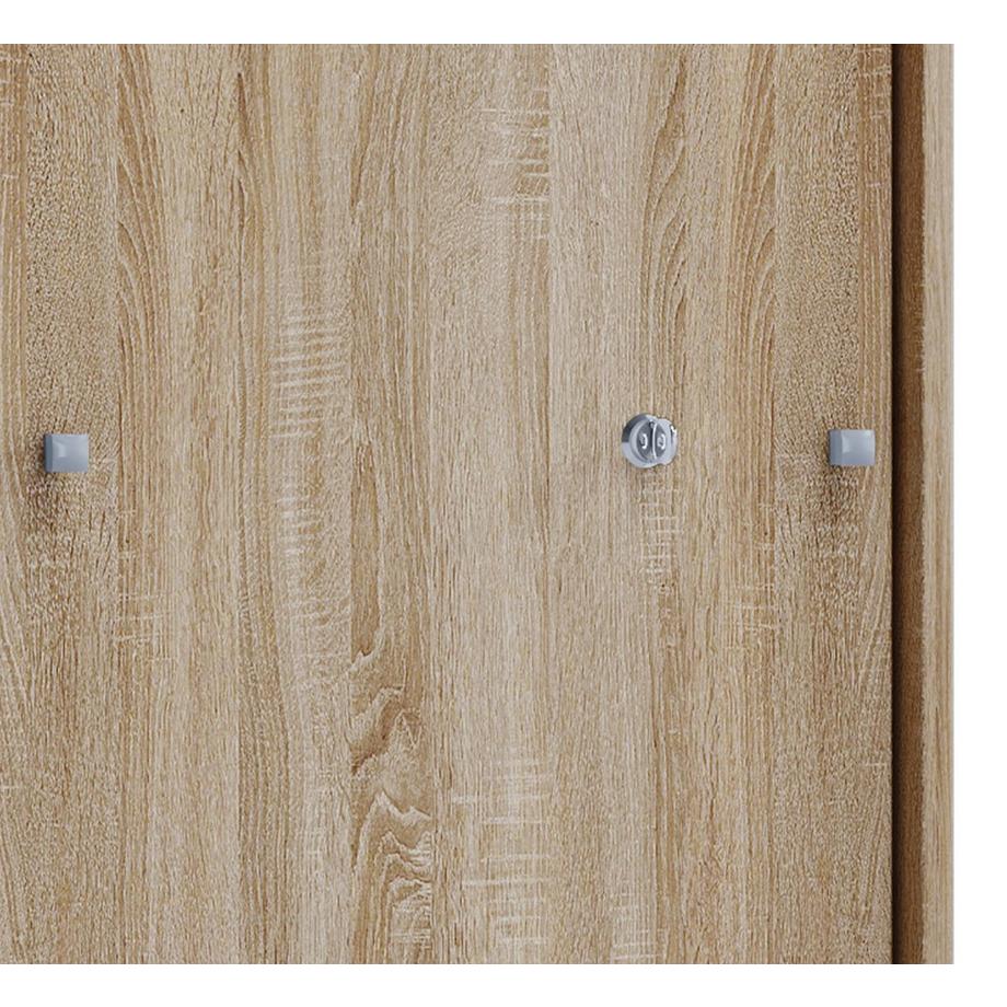 VCM Büroschrank mit 3 Fächern | moderner Aktenschrank mit Schiebetüren | Maße ca. B. 70 x H. 111 x T. 40 cm – Lona 3-Fach  