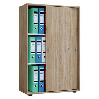 VCM Büroschrank mit 3 Fächern | moderner Aktenschrank mit Schiebetüren | Maße ca. B. 70 x H. 111 x T. 40 cm – Lona 3-Fach  