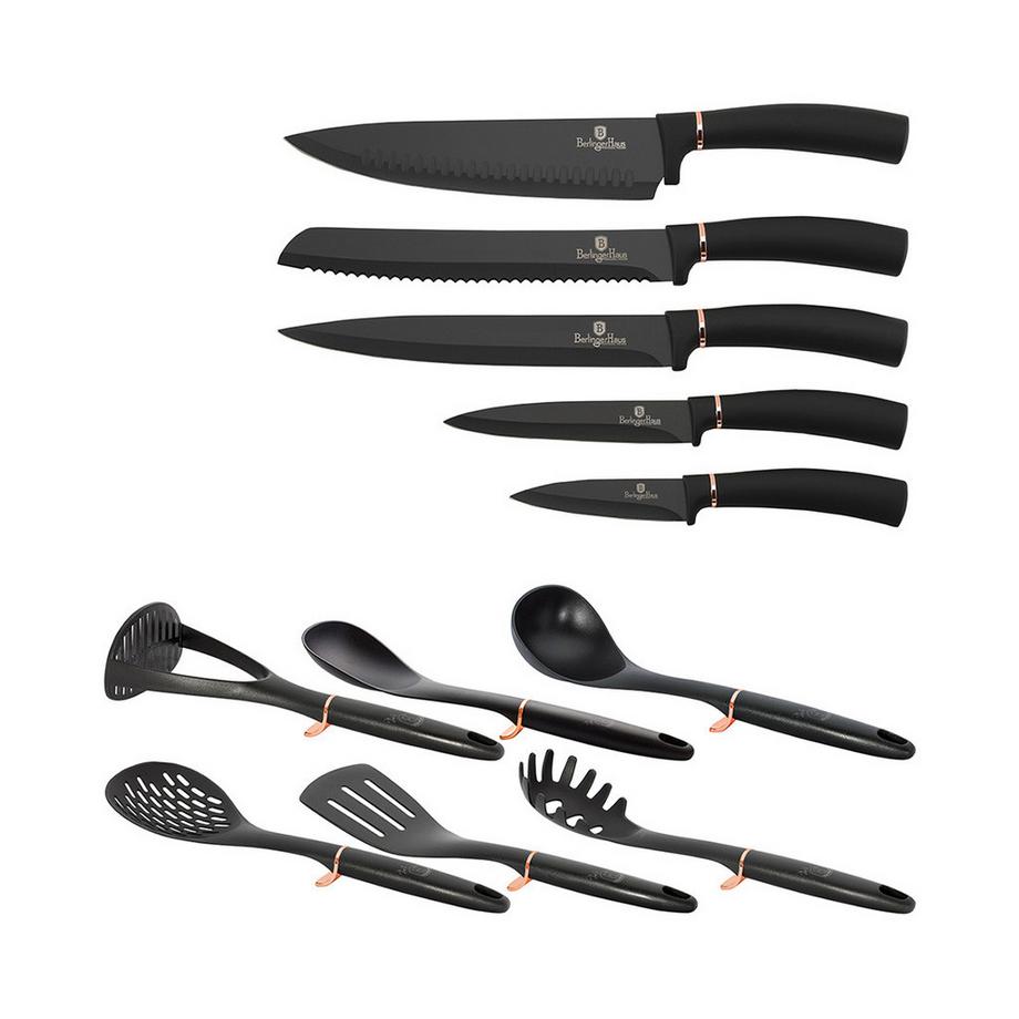 Berlinger Haus  12-teiliges Messer- und Kochbesteck Set Black Edition 