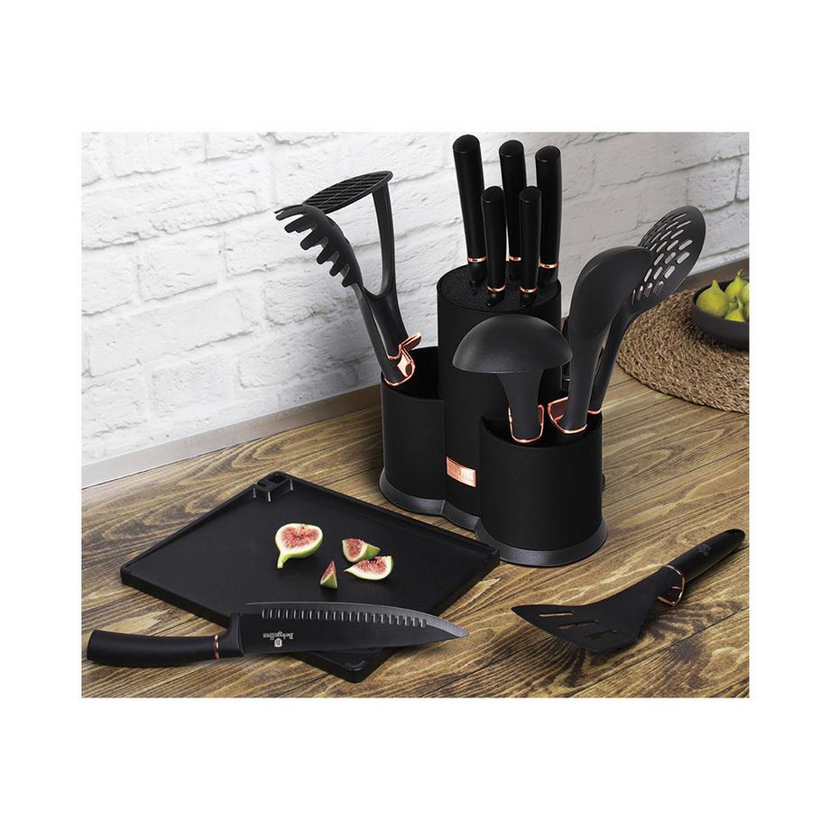 Berlinger Haus  12-teiliges Messer- und Kochbesteck Set Black Edition 