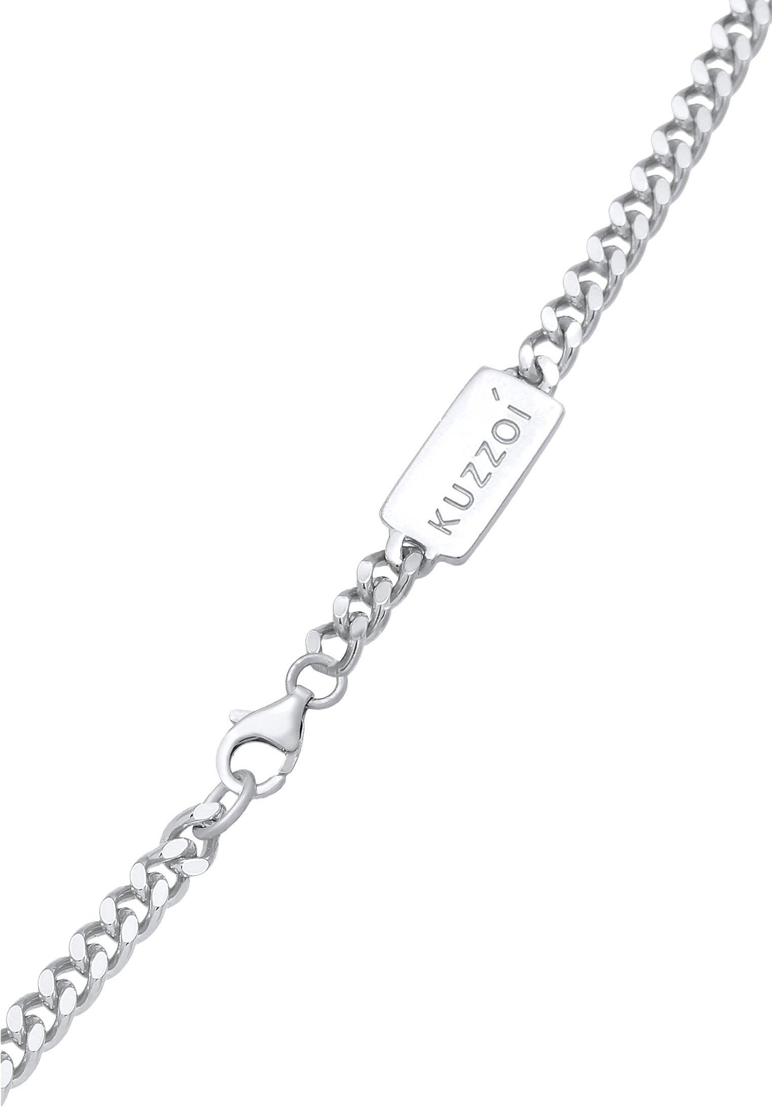 Kuzzoi  Collier Basic Männer Panzerkette Massiv Robust 925 Silber 