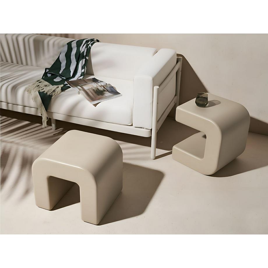 Beliani Set di 2 tavolini en Materiale sintetico Moderno MOZIA  