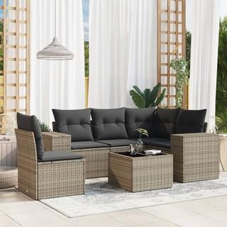 VidaXL set divano da giardino Polirattan  