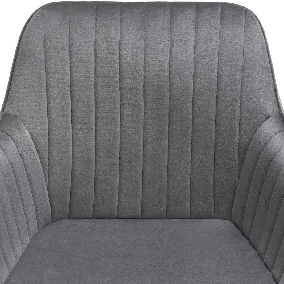 Tectake Chaise de salle à manger MARILYN en velours matelassée et capitonnée  