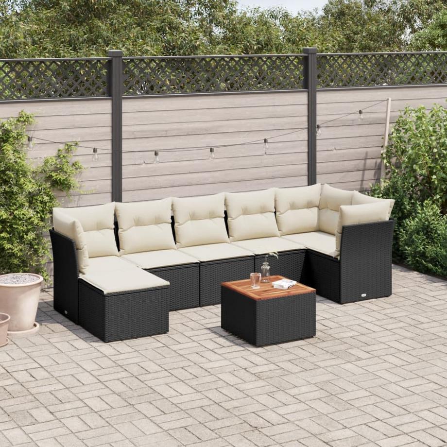 VidaXL set divano da giardino Polirattan  
