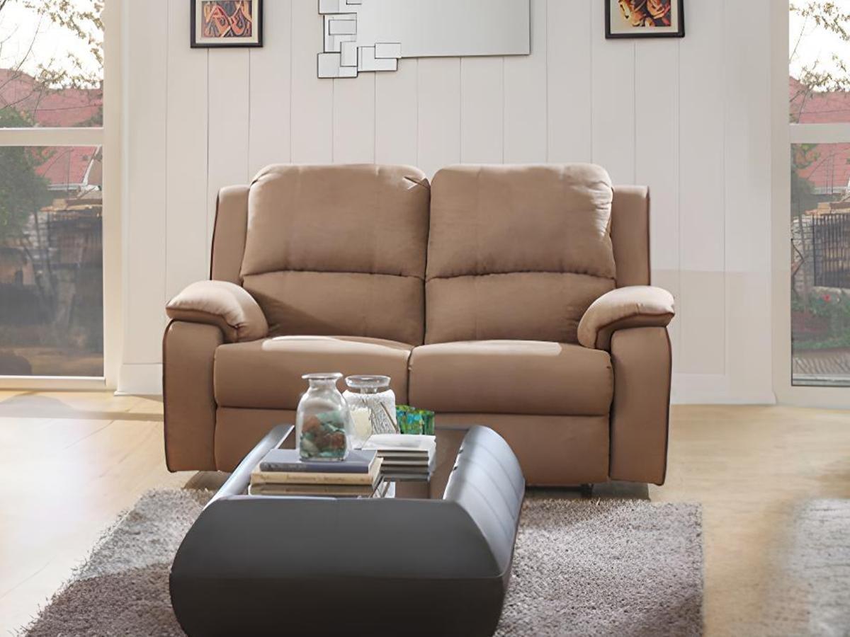 Vente-unique Relaxsofa Microfaser 2Sitzer HERNANI  