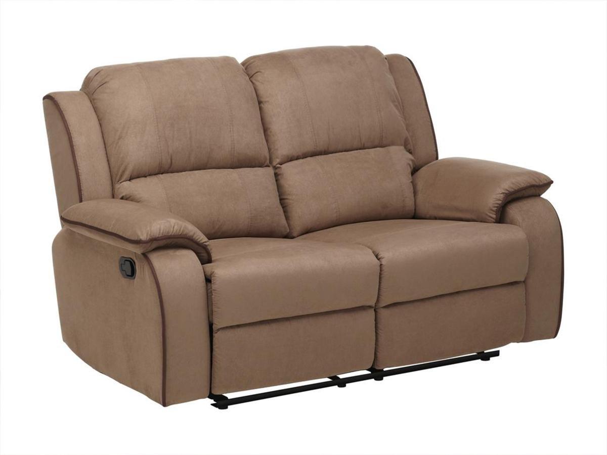 Vente-unique Relaxsofa Microfaser 2Sitzer HERNANI  