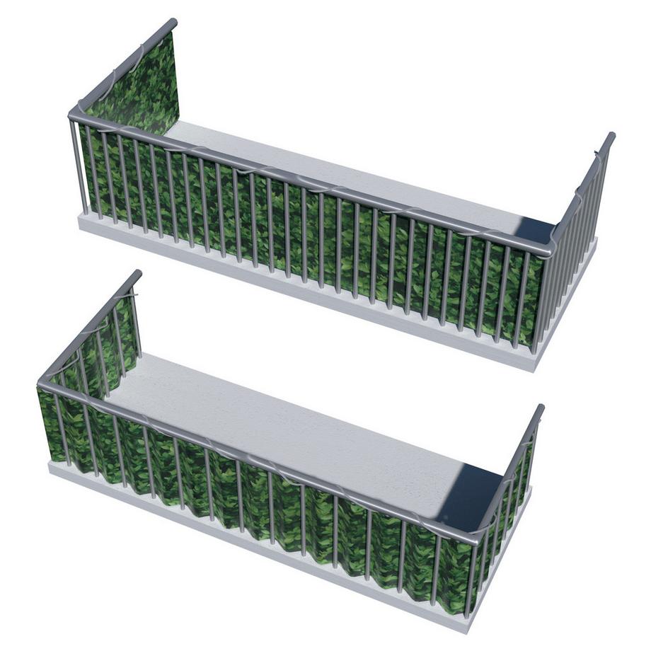 Tectake Brise vue PVC pour balcon  Résistant aux intempéries et résistant aux UV  