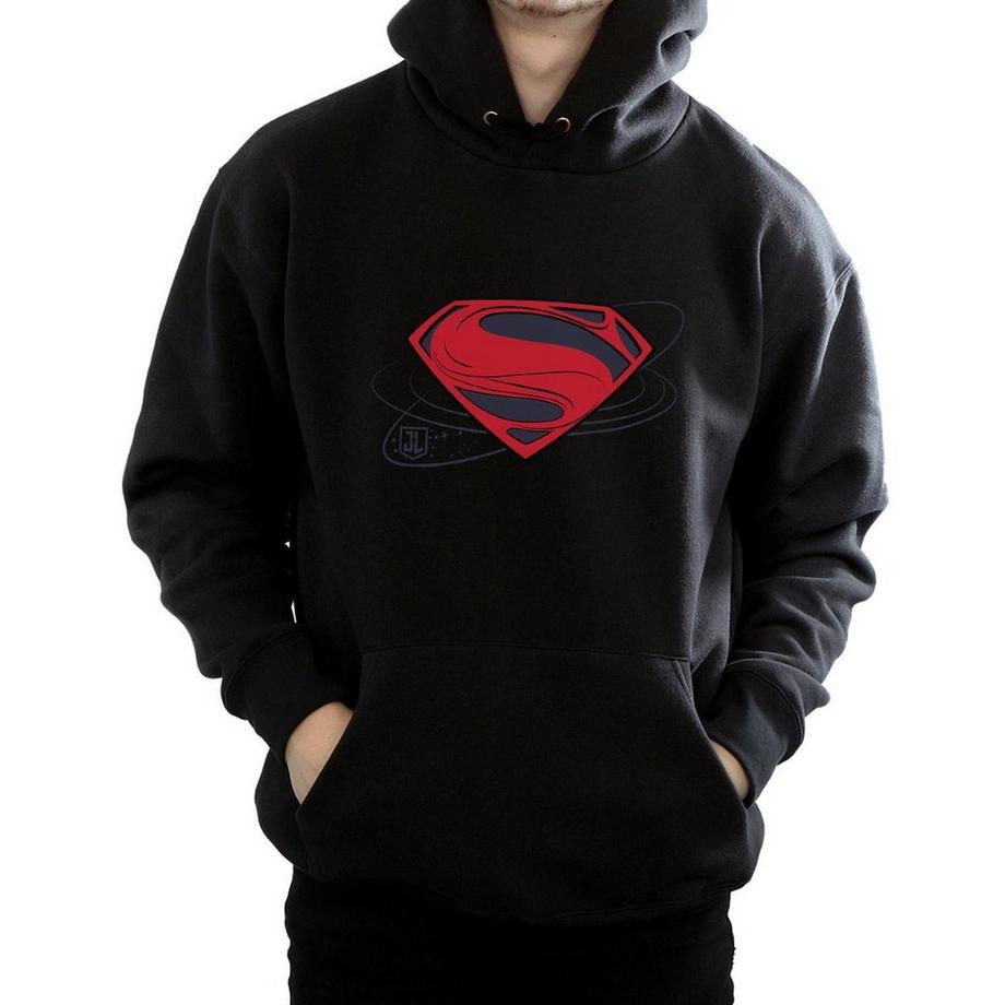 DC COMICS Justice League Superman Logo Felpa con Cappuccio  