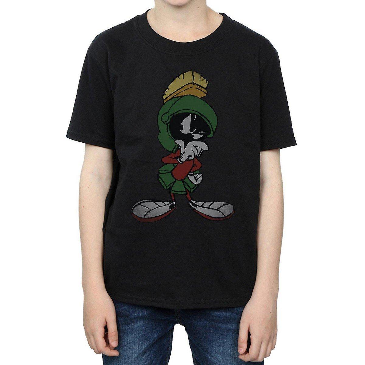 T-shirt Homme Looney Tunes Marvin The Martian - Taille L (Large) - Rouge Et Noir - 100% Coton - Neuf Avec étiquette